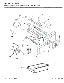 02 - Ice Maker parts for Magic Chef Refrigerator RB17KN1AF / AG23B from AppliancePartsPros.com