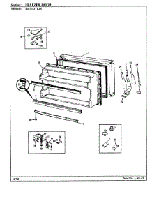02 - Freezer Door parts for Magic Chef Refrigerator RB17KN-2A / BG31C from AppliancePartsPros.com