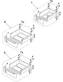 03 - Freezer Shelves parts for Samsung Refrigerator RB1844SW from AppliancePartsPros.com