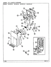 05 - Ice & Water Dispenser parts for Magic Chef Refrigerator RB184PDA / DG43A from AppliancePartsPros.com