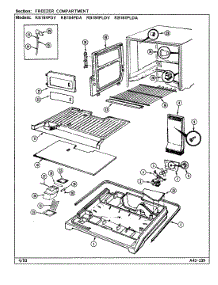 02 - Freezer Compartment parts for Magic Chef Refrigerator RB184PDV / DG42A from AppliancePartsPros.com