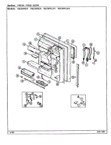 05 - Fresh Food Door parts for Magic Chef Refrigerator RB184PLDA / DG45A from AppliancePartsPros.com