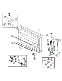 03 - Freezer Door parts for Magic Chef Refrigerator RB184RDA / DG47A from AppliancePartsPros.com