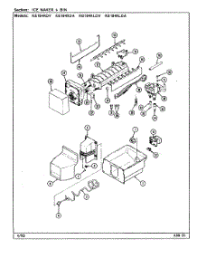 09 - Ice Maker & Bin parts for Magic Chef Refrigerator RB184RDA / DG47A from AppliancePartsPros.com