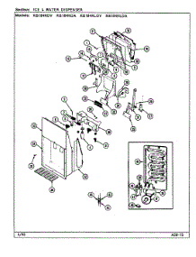 06 - Ice & Water Dispenser parts for Magic Chef Refrigerator RB184RDV / DG46A from AppliancePartsPros.com