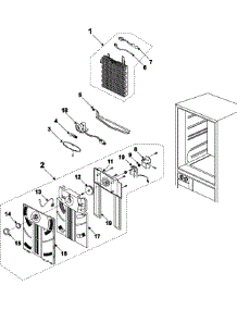 07 - Refrigerator Compartment parts for Samsung Refrigerator RB1855SW from AppliancePartsPros.com