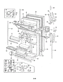 02 - Fresh Food & Freezer Door parts for Magic Chef Refrigerator RB18EA-3AW / 5B47A from AppliancePartsPros.com