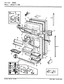 02 - Doors parts for Magic Chef Refrigerator RB18JA-4AW / 9A32B from AppliancePartsPros.com