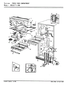 04 - Fresh Food Compartment parts for Magic Chef Refrigerator RB18JA-4AW / 9A32B from AppliancePartsPros.com