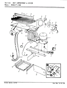 05 - Unit Compartment & System parts for Magic Chef Refrigerator RB18JA-4AW / 9A32B from AppliancePartsPros.com