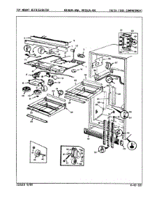 04 - Fresh Food Compartment parts for Magic Chef Refrigerator RB18JN-4AL / 9A31B from AppliancePartsPros.com