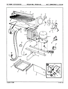 05 - Unit Compartment & System parts for Magic Chef Refrigerator RB18JN-4AW / 9A81A from AppliancePartsPros.com