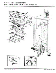 04 - Fresh Food Compartment parts for Magic Chef Refrigerator RB18KA-4AL / AG44B from AppliancePartsPros.com
