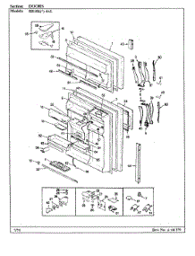 02 - Doors parts for Magic Chef Refrigerator RB18KA-4AL / AG44C from AppliancePartsPros.com