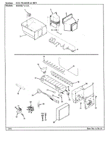 06 - Ice Maker & Bin parts for Magic Chef Refrigerator RB18KA-4AL / AG45C from AppliancePartsPros.com