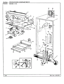 04 - Fresh Food Compartment parts for Magic Chef Refrigerator RB18KA-4AL / BG45A from AppliancePartsPros.com