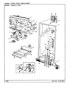 04 - Fresh Food Compartment parts for Magic Chef Refrigerator RB18KA-4AW / BG43A from AppliancePartsPros.com