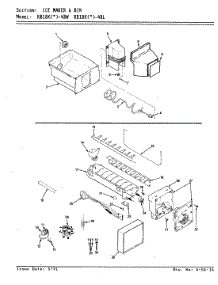 06 - Ice Maker & Bin parts for Magic Chef Refrigerator RB18KA-4BW / BG46A from AppliancePartsPros.com