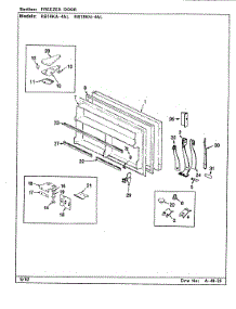 03 - Freezer Door parts for Magic Chef Refrigerator RB18KN-4AL / BG44C from AppliancePartsPros.com