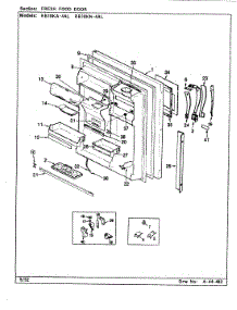 05 - Fresh Food Door parts for Magic Chef Refrigerator RB18KN-4AL / BG44C from AppliancePartsPros.com