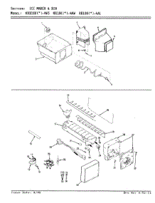 04 - Ice Maker & Bin parts for Magic Chef Refrigerator RB18KN-4AW / AG42B from AppliancePartsPros.com