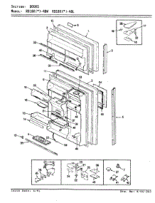 02 - Doors parts for Magic Chef Refrigerator RB18KN-4BW / BG46A from AppliancePartsPros.com