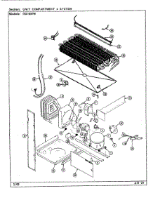 06 - Unit Compartment & System parts for Magic Chef Refrigerator RB190PW / DE70A from AppliancePartsPros.com