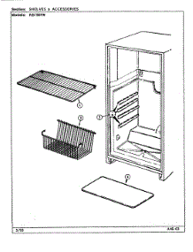05 - Shelves & Accessories parts for Magic Chef Refrigerator RB190PW / DG53A from AppliancePartsPros.com