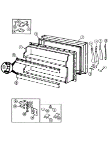 02 - Freezer Door parts for Magic Chef Refrigerator RB191PA / DG55A from AppliancePartsPros.com