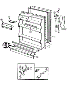 04 - Fresh Food Door parts for Magic Chef Refrigerator RB191PA / DG55A from AppliancePartsPros.com