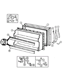 02 - Freezer Door parts for Magic Chef Refrigerator RB191PA from AppliancePartsPros.com