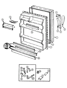 04 - Fresh Food Door parts for Magic Chef Refrigerator RB191PLA from AppliancePartsPros.com