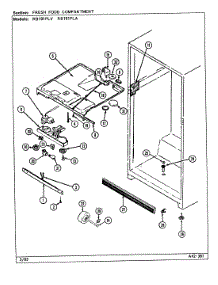 02 - Fresh Food Compartment parts for Magic Chef Refrigerator RB191PLV / DE69A from AppliancePartsPros.com