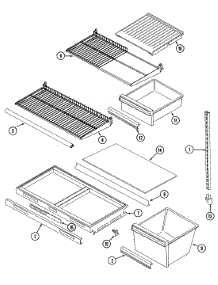 08 - Shelves & Accessories parts for Magic Chef Refrigerator RB1920TM from AppliancePartsPros.com