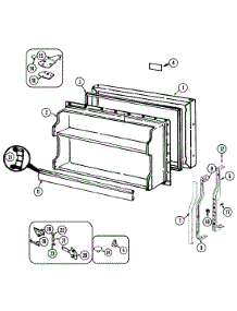 02 - Freezer Door parts for Magic Chef Refrigerator RB192TV from AppliancePartsPros.com
