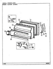 02 - Freezer Door parts for Magic Chef Refrigerator RB193PA / DE74A from AppliancePartsPros.com