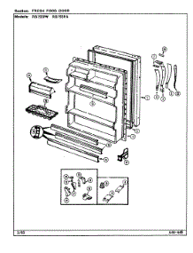 04 - Fresh Food Door parts for Magic Chef Refrigerator RB193PW from AppliancePartsPros.com