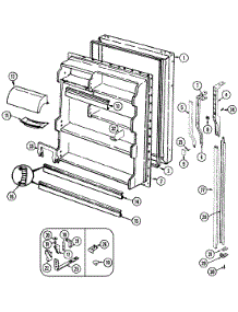 04 - Fresh Food Door parts for Magic Chef Refrigerator RB193TA from AppliancePartsPros.com