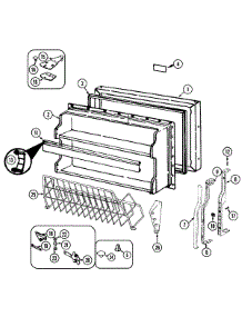 02 - Freezer Door parts for Magic Chef Refrigerator RB193TCV from AppliancePartsPros.com