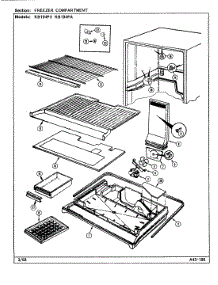02 - Freezer Compartment parts for Magic Chef Refrigerator RB194PV / DE75A from AppliancePartsPros.com