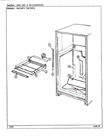 04 - Shelves & Accessories parts for Magic Chef Refrigerator RB194PV / DE75A from AppliancePartsPros.com