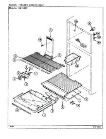 02 - Freezer Compartment parts for Magic Chef Refrigerator RB194RV / DG68A from AppliancePartsPros.com