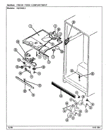 04 - Fresh Food Compartment parts for Magic Chef Refrigerator RB194RV / DG68A from AppliancePartsPros.com