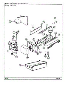 06 - Optional Ice Maker Kit parts for Magic Chef Refrigerator RB194RV / DG68A from AppliancePartsPros.com