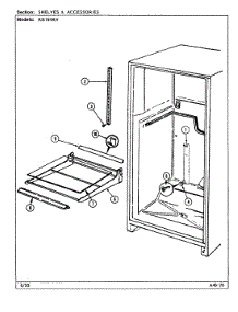 07 - Shelves & Accessories parts for Magic Chef Refrigerator RB194RV / DG68A from AppliancePartsPros.com