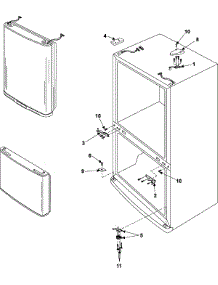 04 - Hinges parts for Samsung Refrigerator RB195BSSB from AppliancePartsPros.com