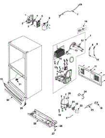 06 - Machine Compartment And Cabinet Back parts for Samsung Refrigerator RB195BSVQ from AppliancePartsPros.com
