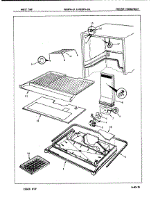 02 - Freezer Compartment parts for Magic Chef Refrigerator RB19FA-1A / 7C37A from AppliancePartsPros.com