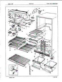 03 - Fresh Food Compartment parts for Magic Chef Refrigerator RB19FA-2A / 7C38A from AppliancePartsPros.com