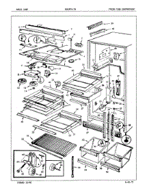03 - Fresh Food Compartment parts for Magic Chef Refrigerator RB19FN-3A / 5E77A from AppliancePartsPros.com